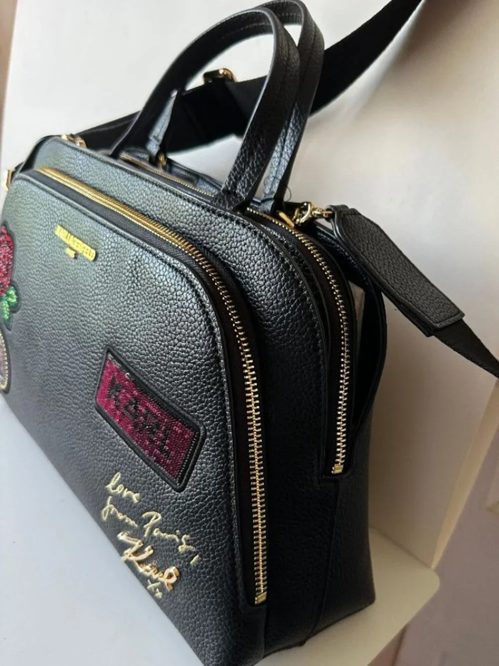 NWT $248 Karl lagerfeld new style top handles satchel